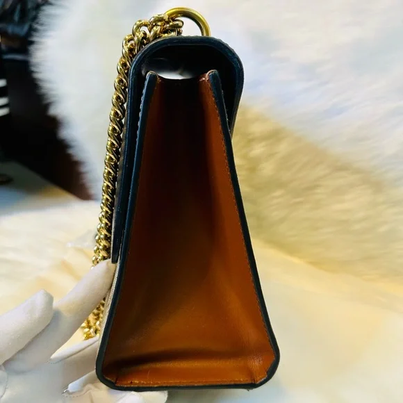 Gucci Black and Tan GG Canvas Shoulder Bag - Picture 11 of 17